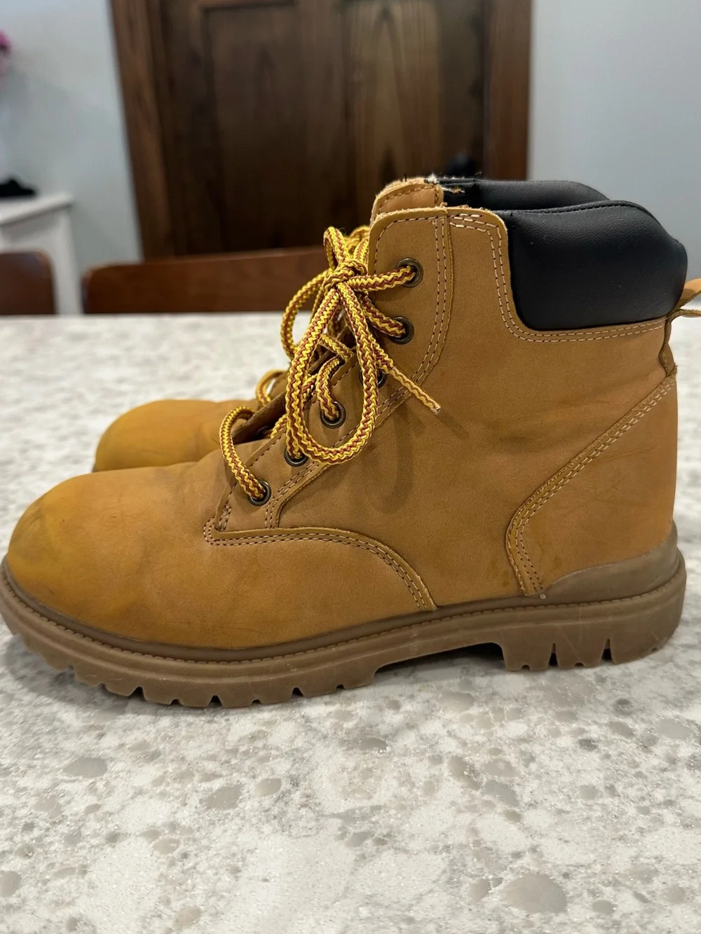 KIDS SIZE 4 Tan Work Boots